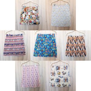 Cat Lady Mini Skirt 7 Piece Lot Size Small Multicolor Novelty Handmade Kitten